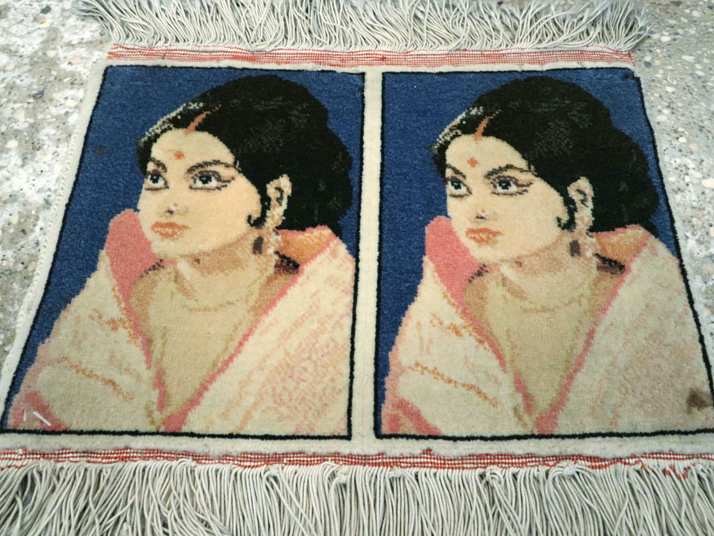 Vintage Persian Tabriz Pictorial Rug, No.12205 - Galerie Shabab