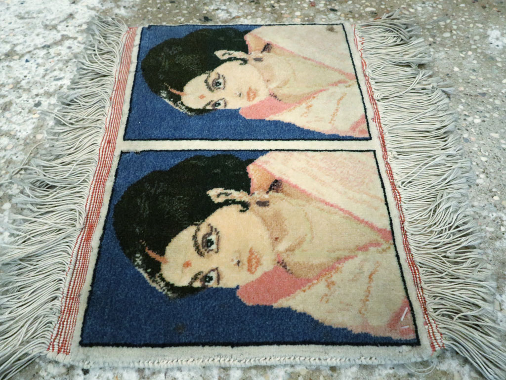 Vintage Persian Tabriz Pictorial Rug, No.12205 - Galerie Shabab