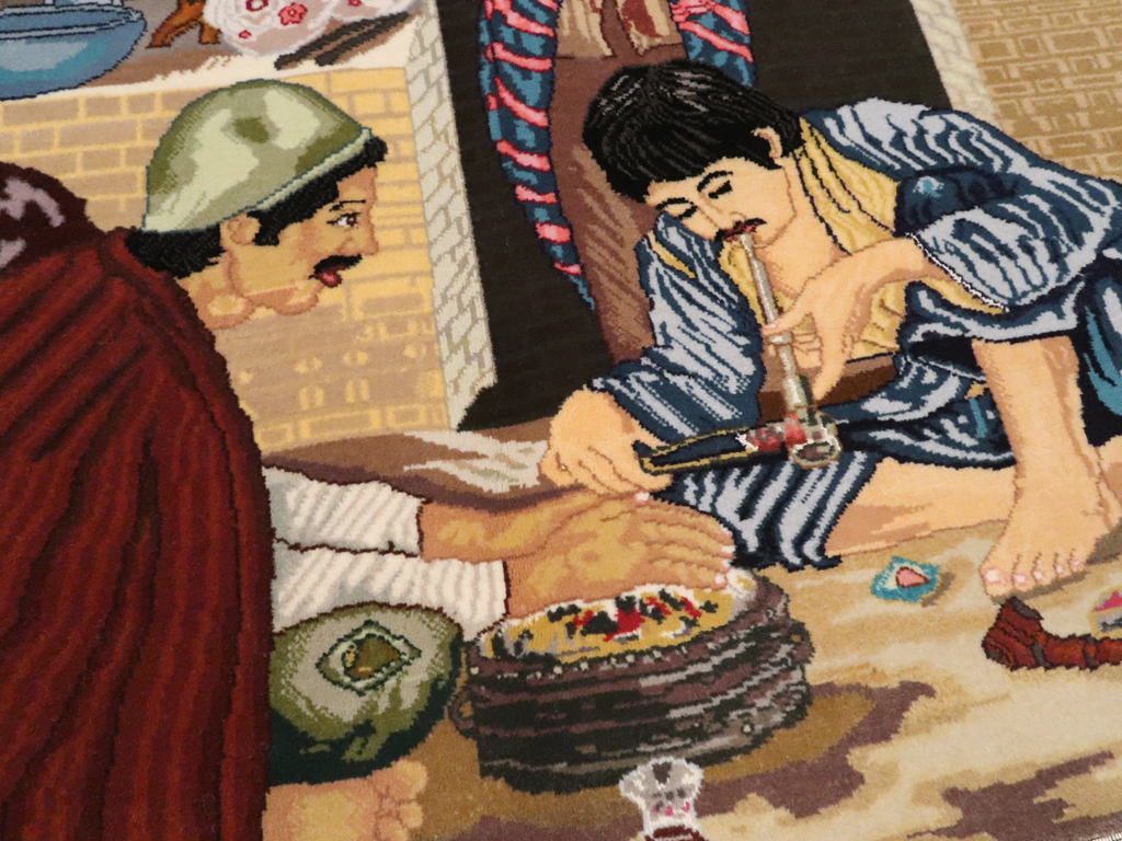 Vintage Persian Tabriz Pictorial Rug, No.12207 - Galerie Shabab