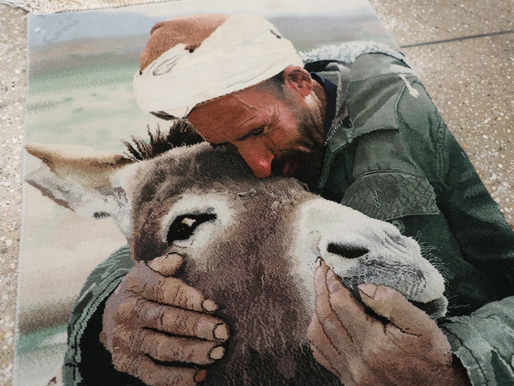 Vintage Persian Tabriz Pictorial Rug, No.12209 - Galerie Shabab