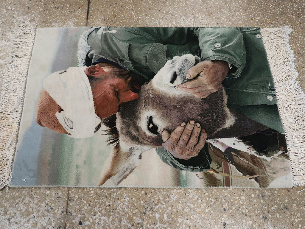 Vintage Persian Tabriz Pictorial Rug, No.12209 - Galerie Shabab