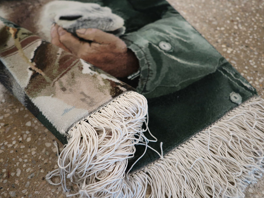 Vintage Persian Tabriz Pictorial Rug, No.12209 - Galerie Shabab