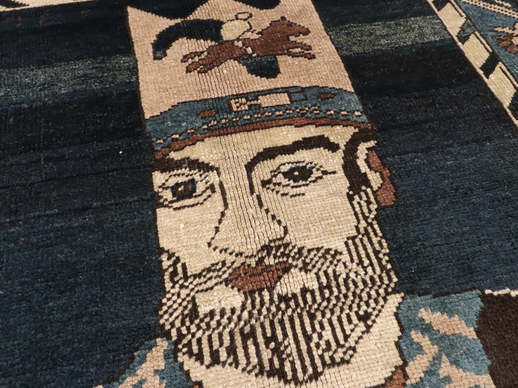 Antique Persian Bakshaish Pictorial Rug, No.12215 - Galerie Shabab