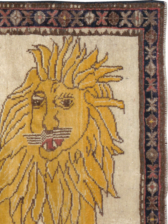 Vintage Persian Gabbeh Pictorial Rug, No.12218 - Galerie Shabab