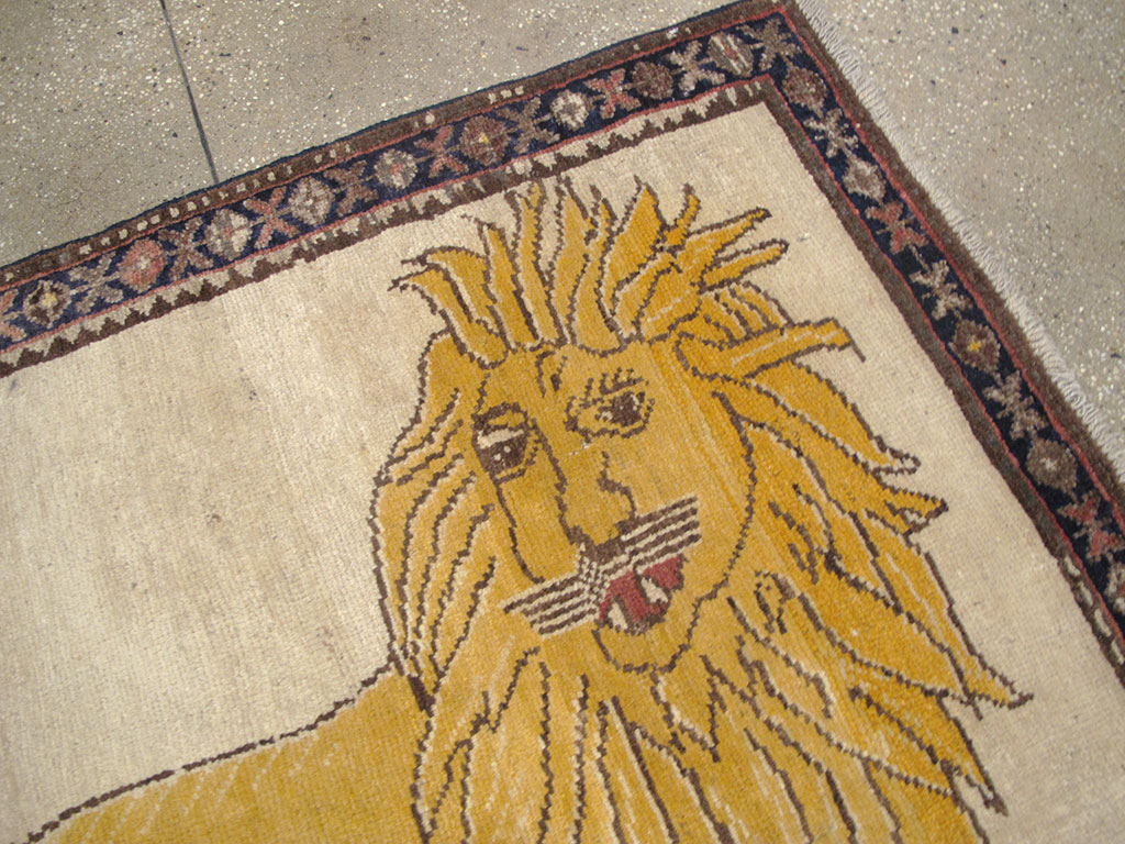 Vintage Persian Gabbeh Pictorial Rug, No.12218 - Galerie Shabab