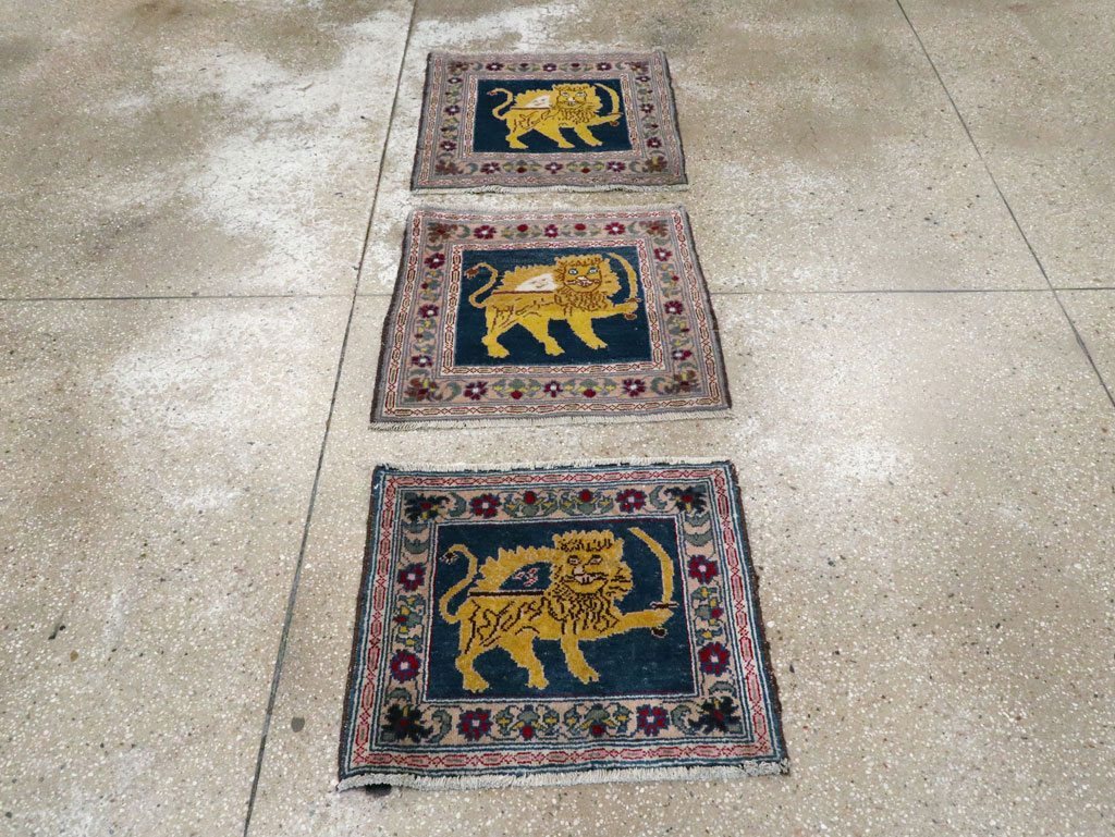 Vintage Persian Hamadan Pictorial Rug, No.12222 - Galerie Shabab