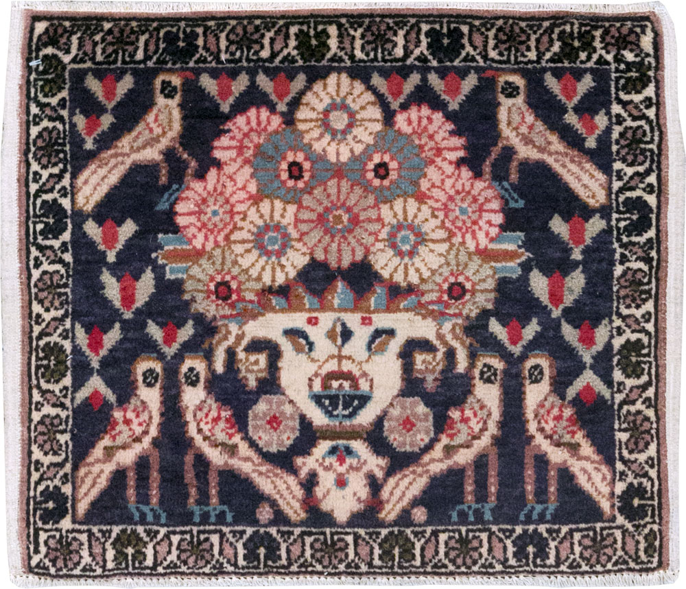 Vintage Persian Tabriz Pictorial Rug (Pair: 2 of 2), No.12225 - Galerie Shabab