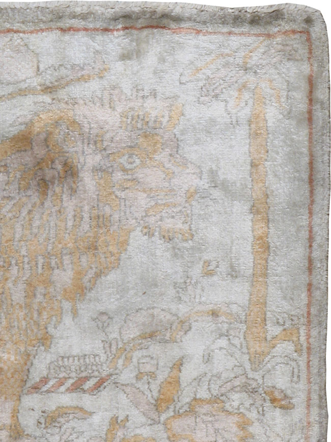 Vintage Persian Kayseri Pictorial Rug, No.12229 - Galerie Shabab