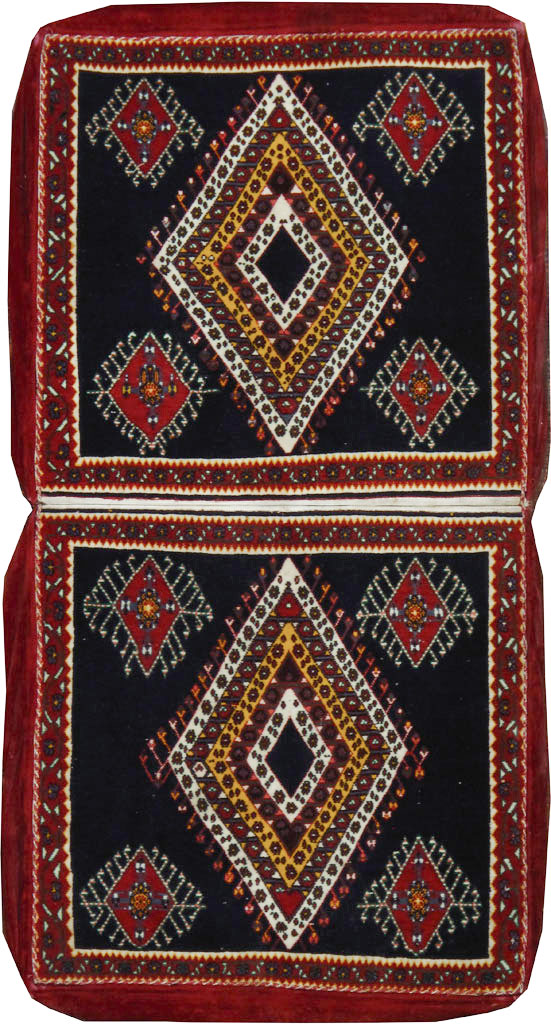 Vintage Persian Qashqai Saddlebag (Khorjin), No.12232 - Galerie Shabab