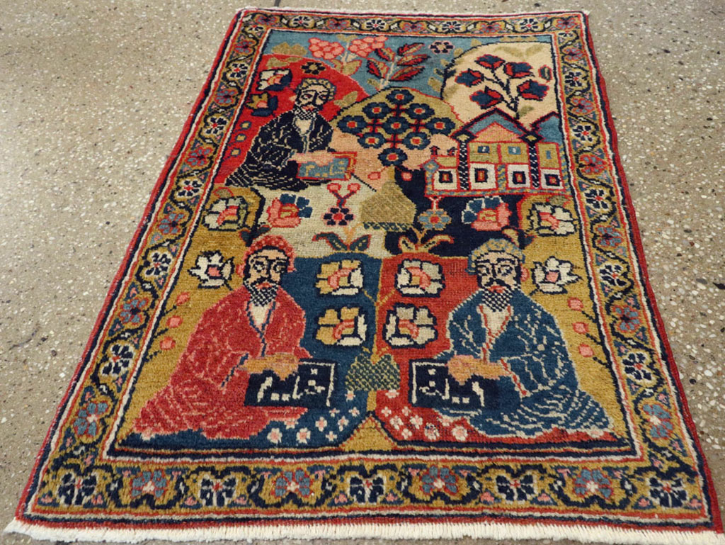 Antique Persian Tabriz Pictorial Rug, No.12233 - Galerie Shabab