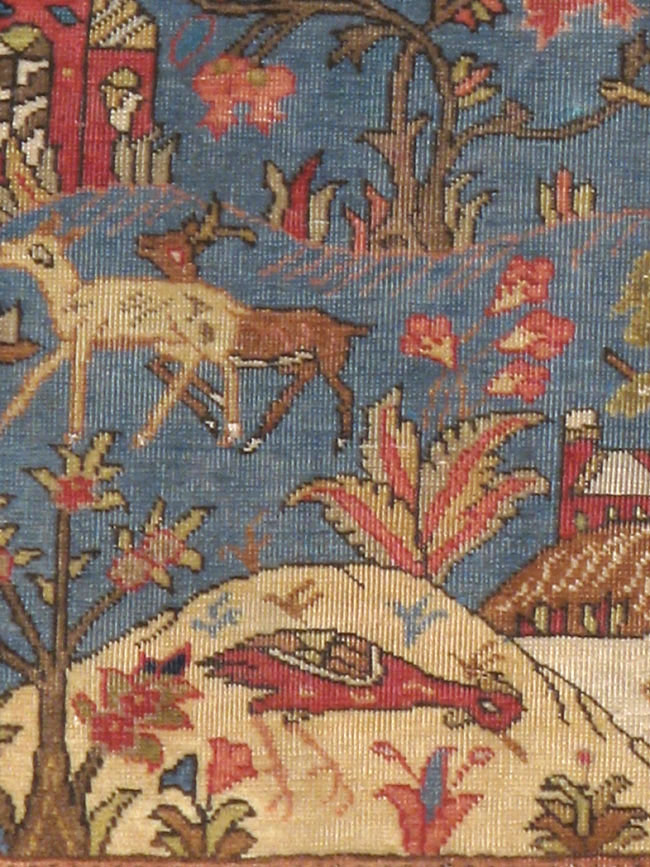 Antique Persian Tabriz Pictorial Rug, No.12234 - Galerie Shabab