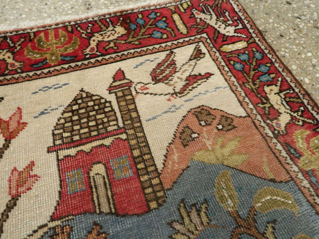 Antique Persian Tabriz Pictorial Rug, No.12234 - Galerie Shabab