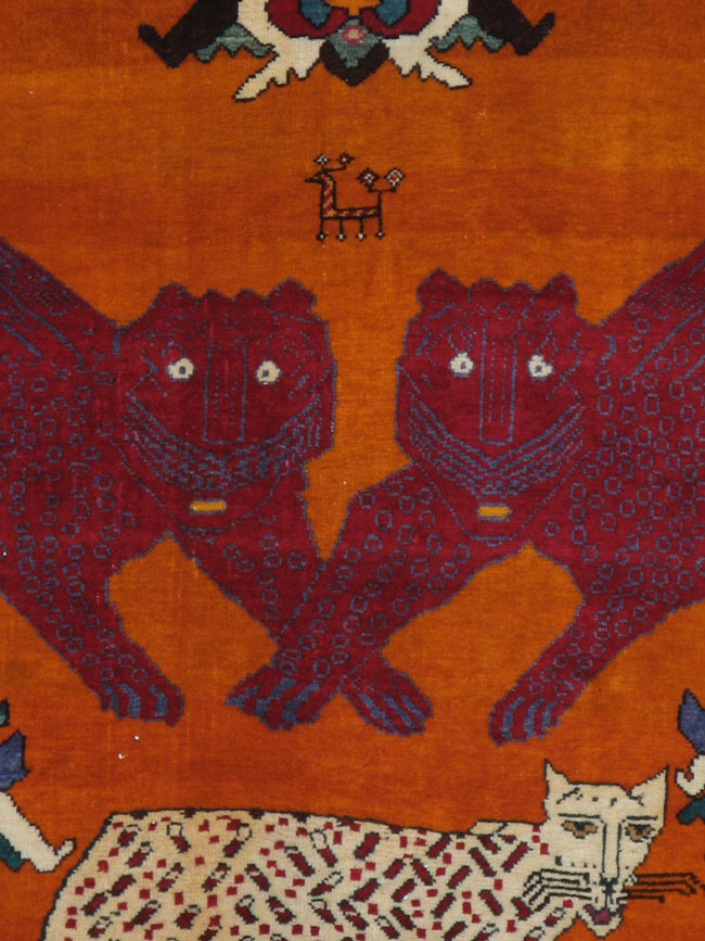 Vintage Persian Gabbeh Pictorial Rug, No.12242 - Galerie Shabab