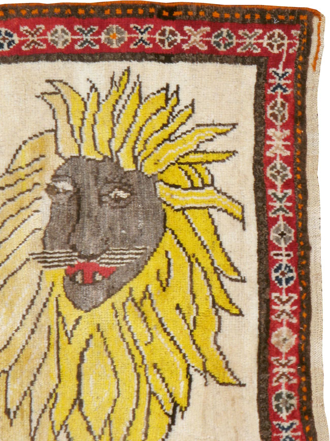 Vintage Persian Gabbeh Pictorial Rug, No.12248 - Galerie Shabab