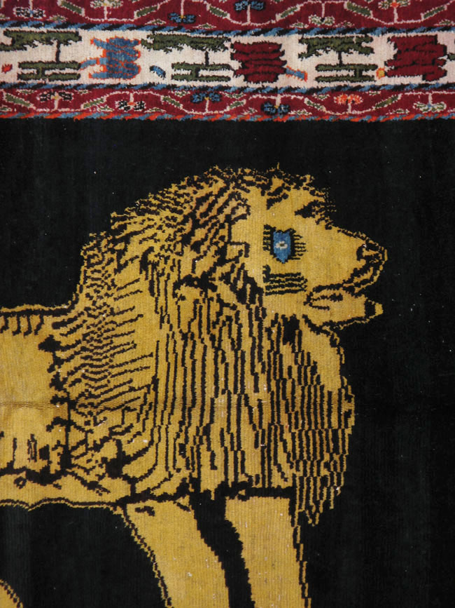 Vintage Persian Gabbeh Pictorial Rug, No.12256 - Galerie Shabab