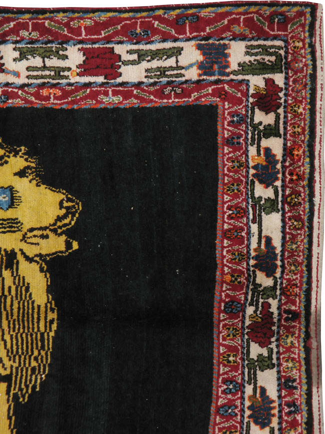 Vintage Persian Gabbeh Pictorial Rug, No.12256 - Galerie Shabab