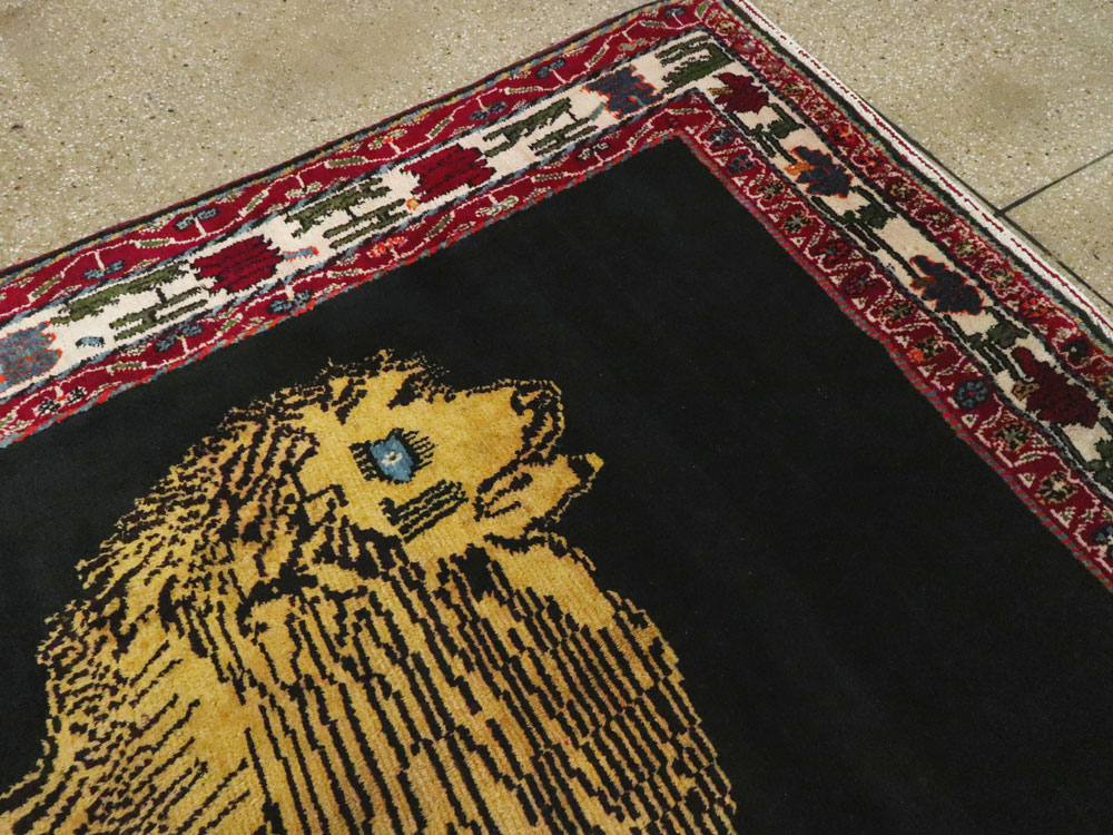 Vintage Persian Gabbeh Pictorial Rug, No.12256 - Galerie Shabab