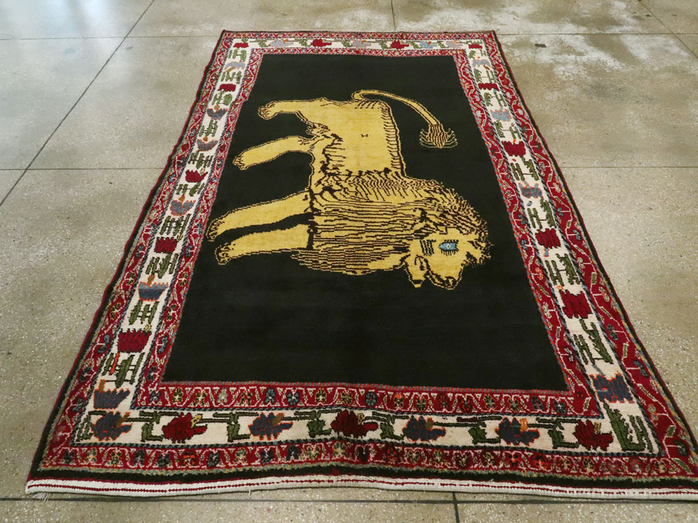 Vintage Persian Gabbeh Pictorial Rug, No.12256 - Galerie Shabab