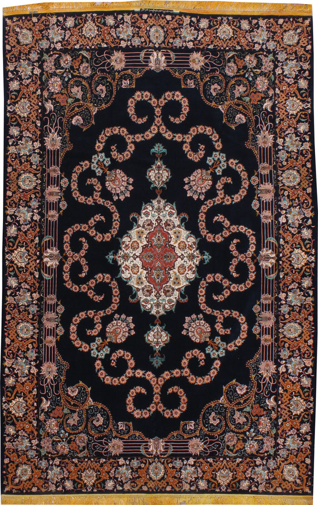 Vintage Persian Isfahan Rug, No.12262 - Galerie Shabab