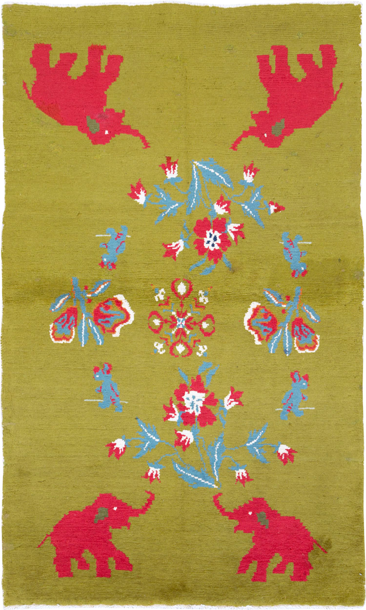 Vintage Swedish Pictorial Rug, No.12293 - Galerie Shabab