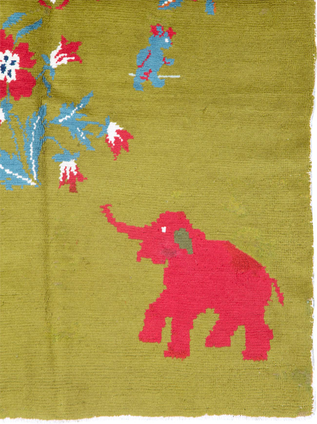Vintage Swedish Pictorial Rug, No.12293 - Galerie Shabab