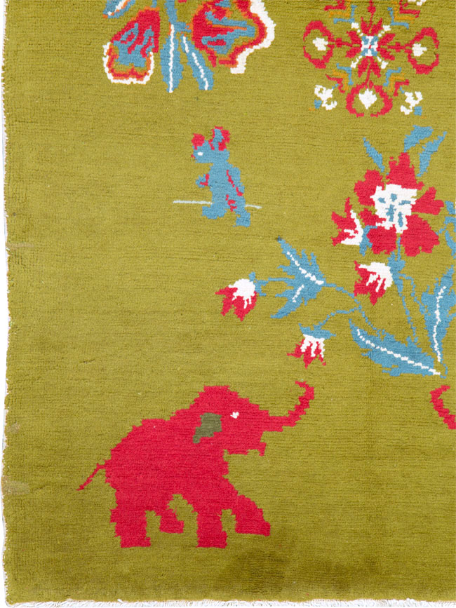 Vintage Swedish Pictorial Rug, No.12293 - Galerie Shabab