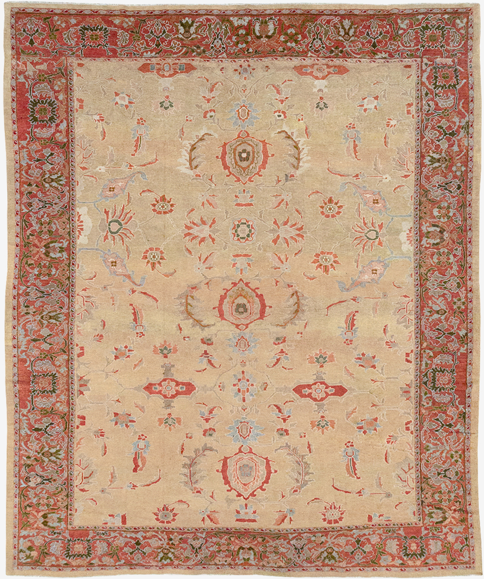 Antique Persian Mahal Room Size Carpet, No.12308 - Galerie Shabab