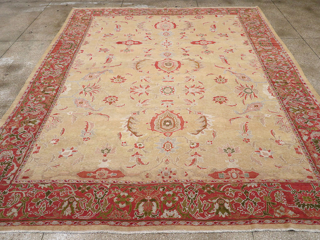 Antique Persian Mahal Room Size Carpet, No.12308 - Galerie Shabab