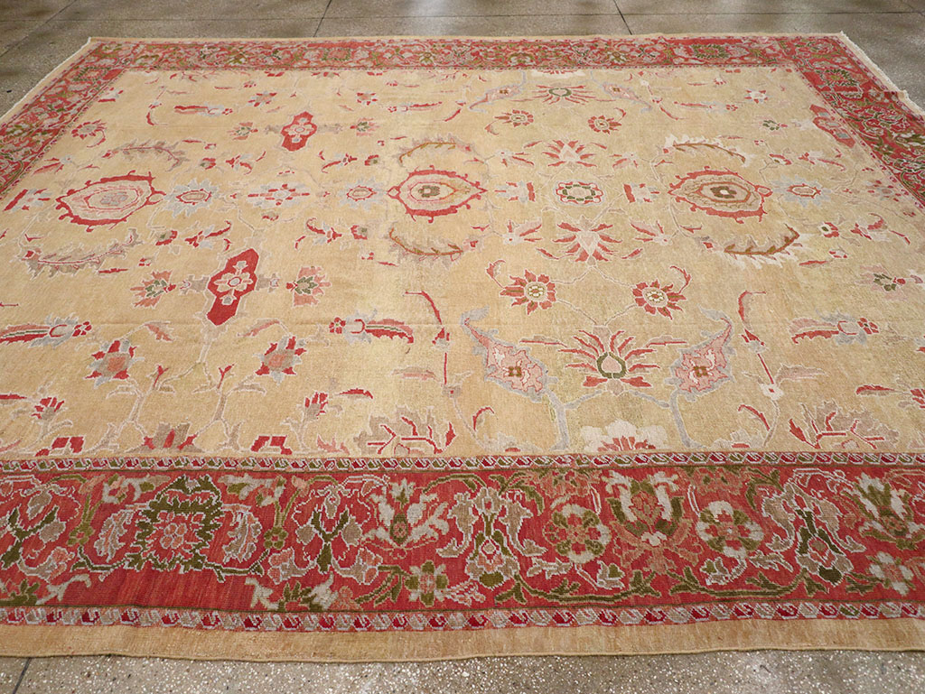 Antique Persian Mahal Room Size Carpet, No.12308 - Galerie Shabab