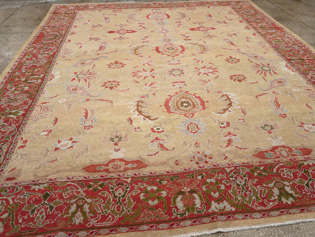 Antique Persian Mahal Room Size Carpet, No.12308 - Galerie Shabab