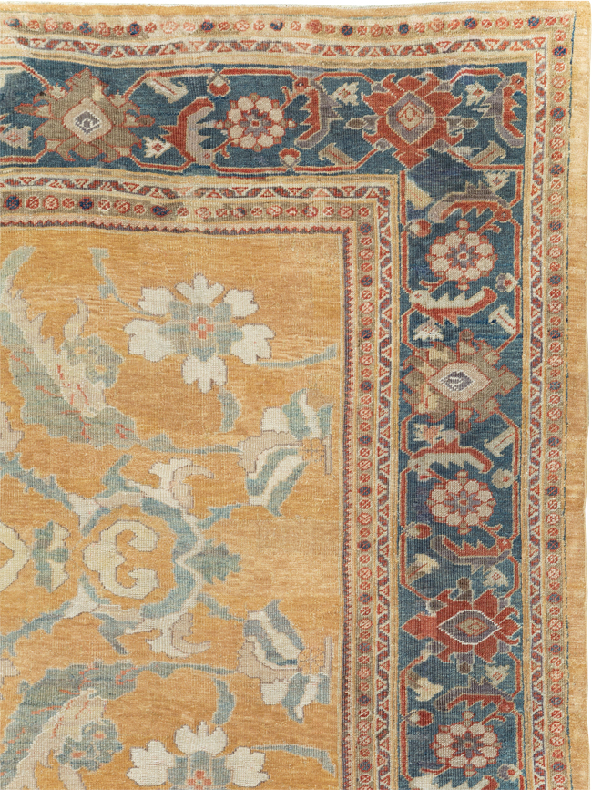 Antique Persian Mahal Small Room Size Carpet, No.12328 - Galerie Shabab