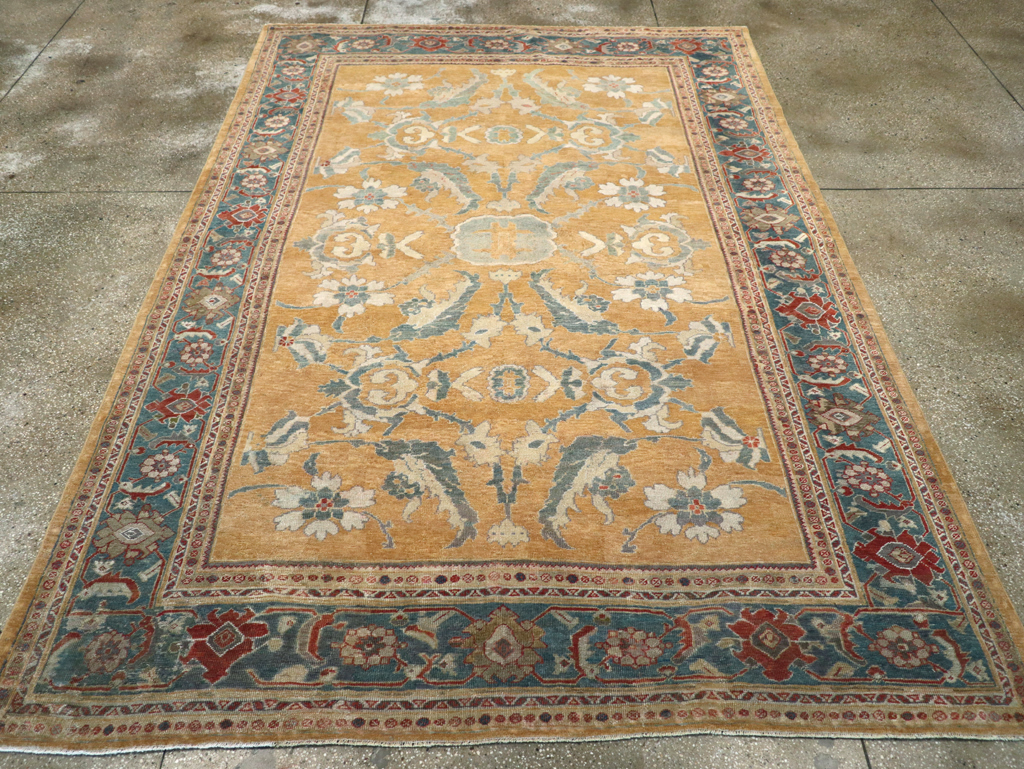 Antique Persian Mahal Small Room Size Carpet, No.12328 - Galerie Shabab