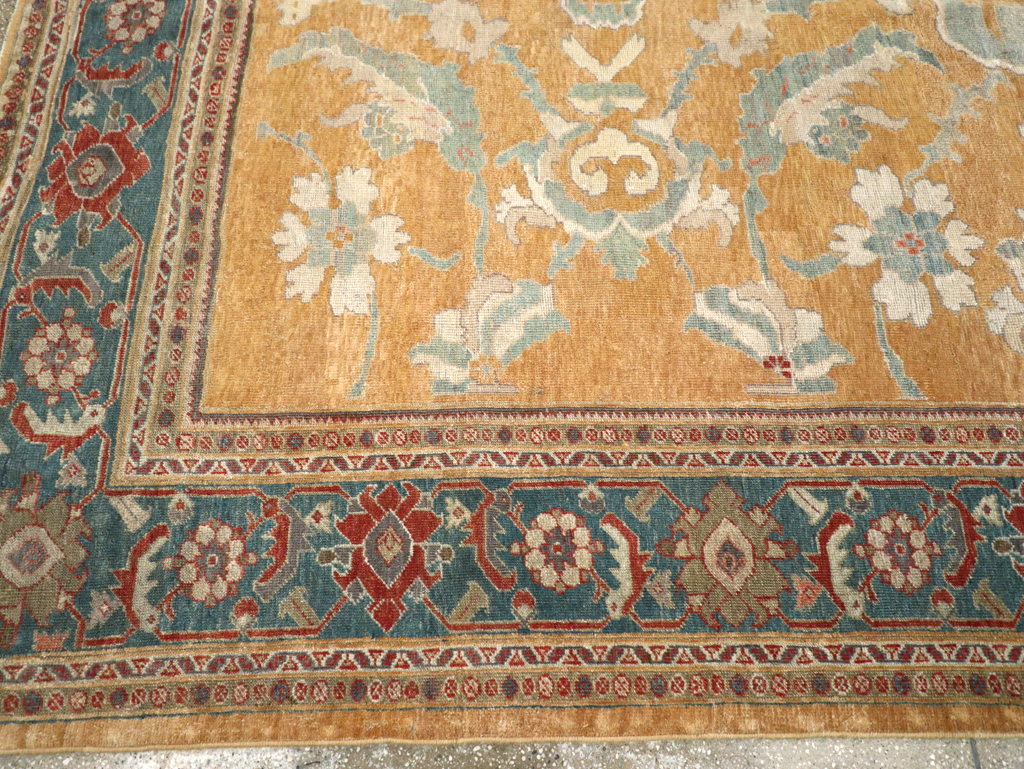 Antique Persian Mahal Small Room Size Carpet, No.12328 - Galerie Shabab