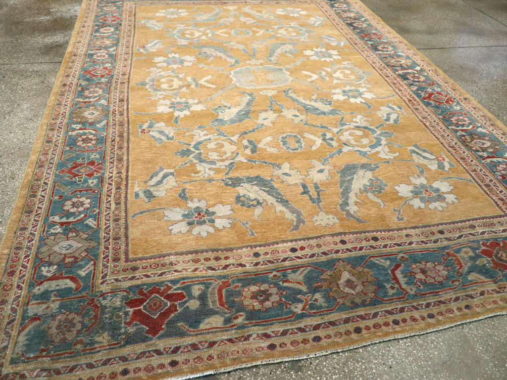 Antique Persian Mahal Small Room Size Carpet, No.12328 - Galerie Shabab