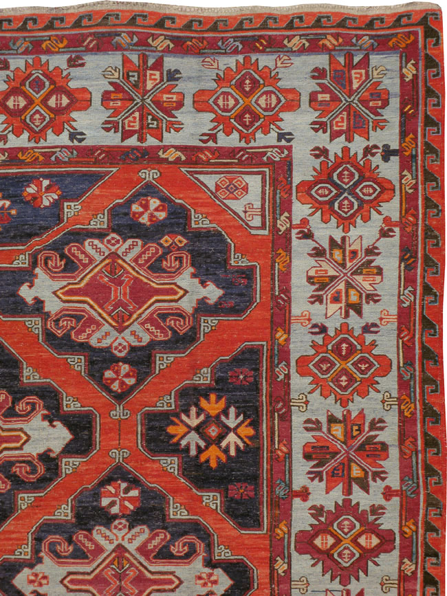 Vintage Central Asian Soumak Rug, No.12373 - Galerie Shabab