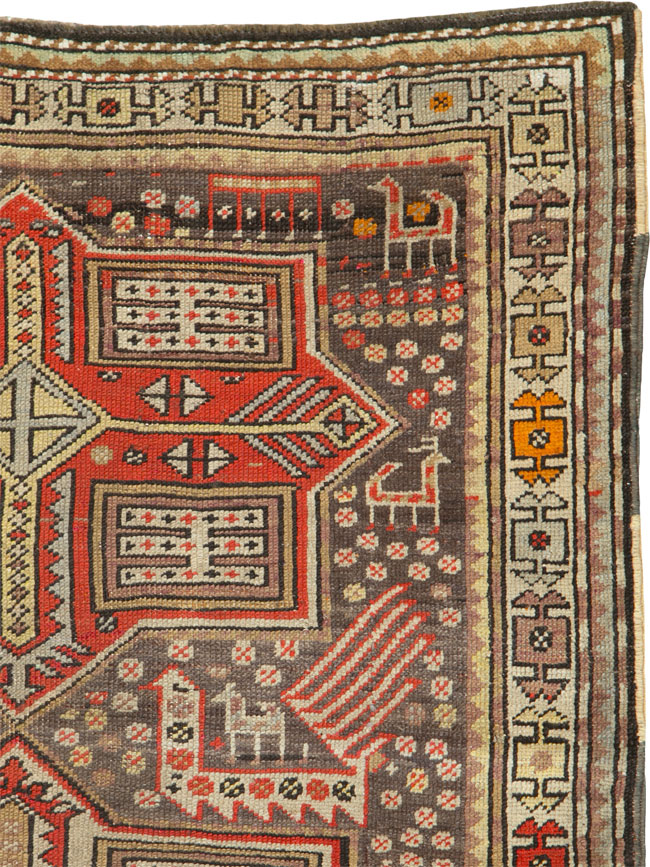 Antique Caucasian Kazak Rug, No.12424 - Galerie Shabab