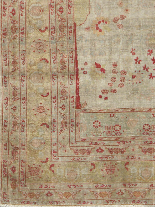 Antique Turkish Herekeh Silk Rug, No.12472 - Galerie Shabab