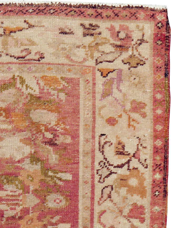 Antique Turkish Oushak Throw Rug, No.12520 - Galerie Shabab