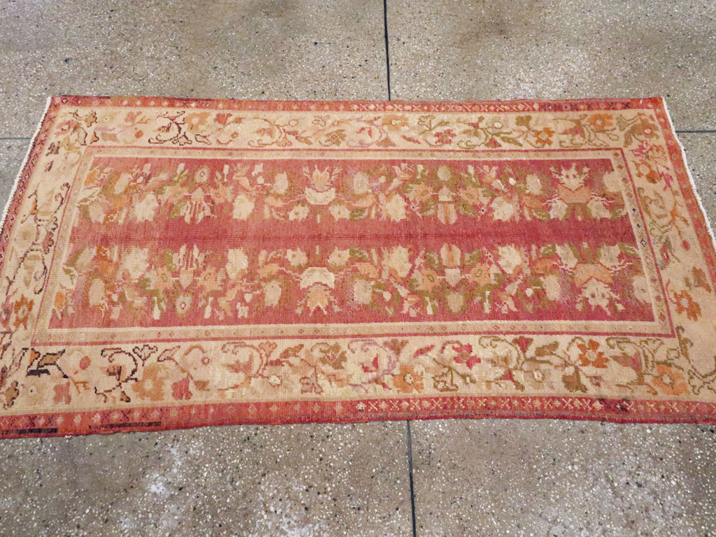 Antique Turkish Oushak Throw Rug, No.12520 - Galerie Shabab