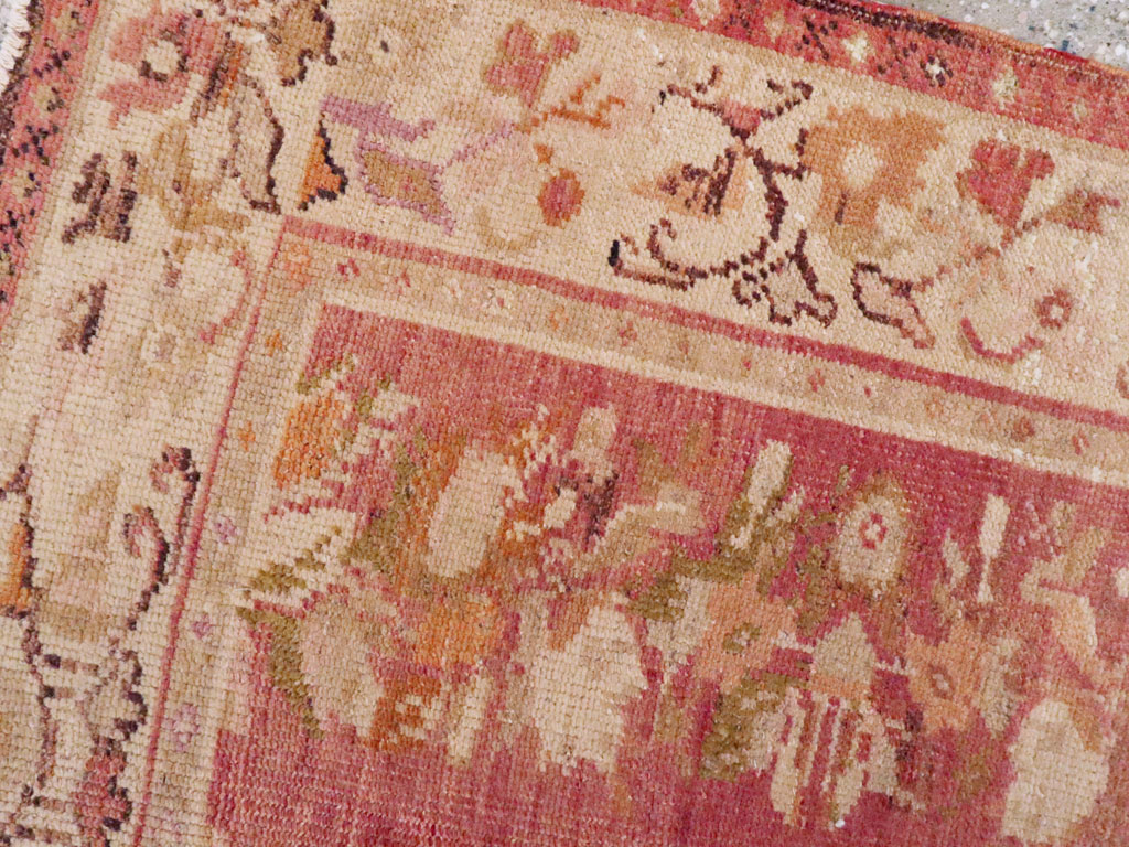 Antique Turkish Oushak Throw Rug, No.12520 - Galerie Shabab