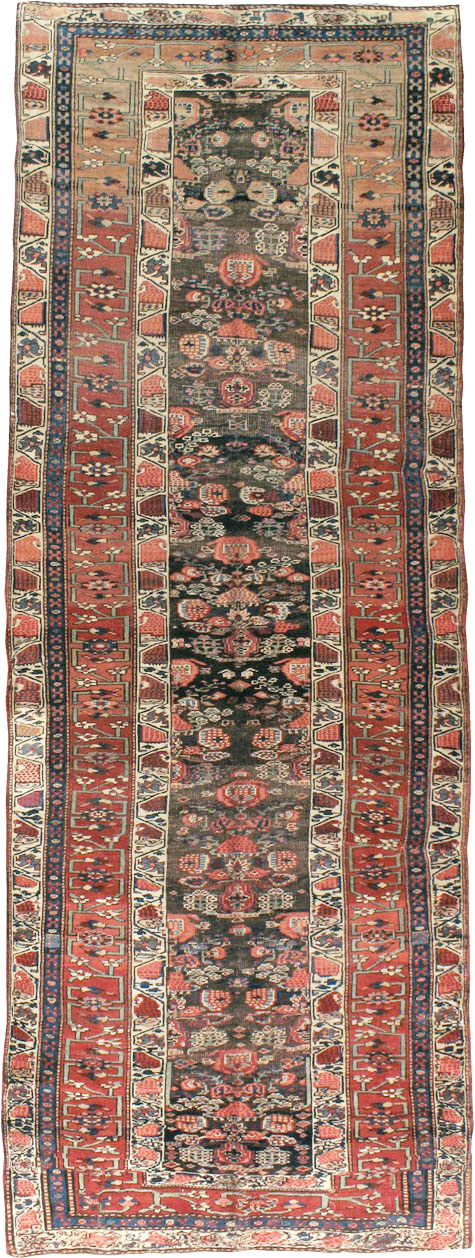 Antique Persian Bidjar Wide Gallery Runner, No.12607 - Galerie Shabab