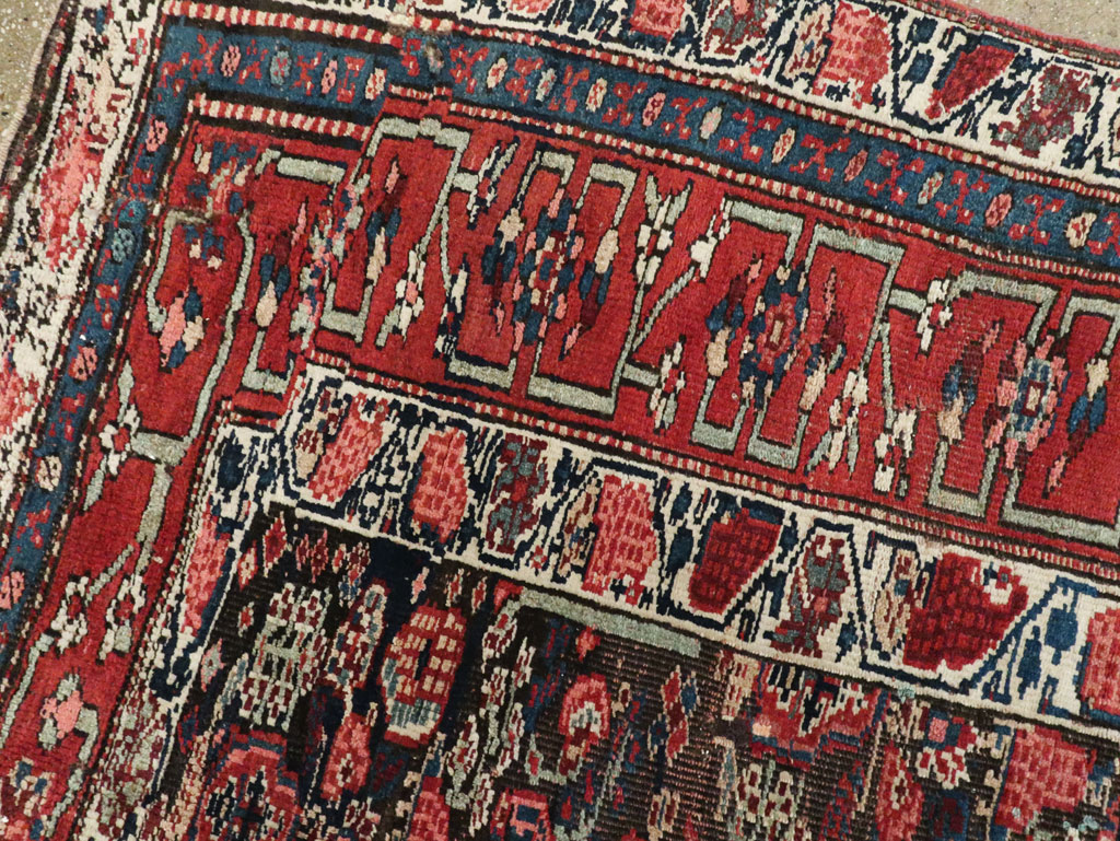 Antique Persian Bidjar Wide Gallery Runner, No.12607 - Galerie Shabab