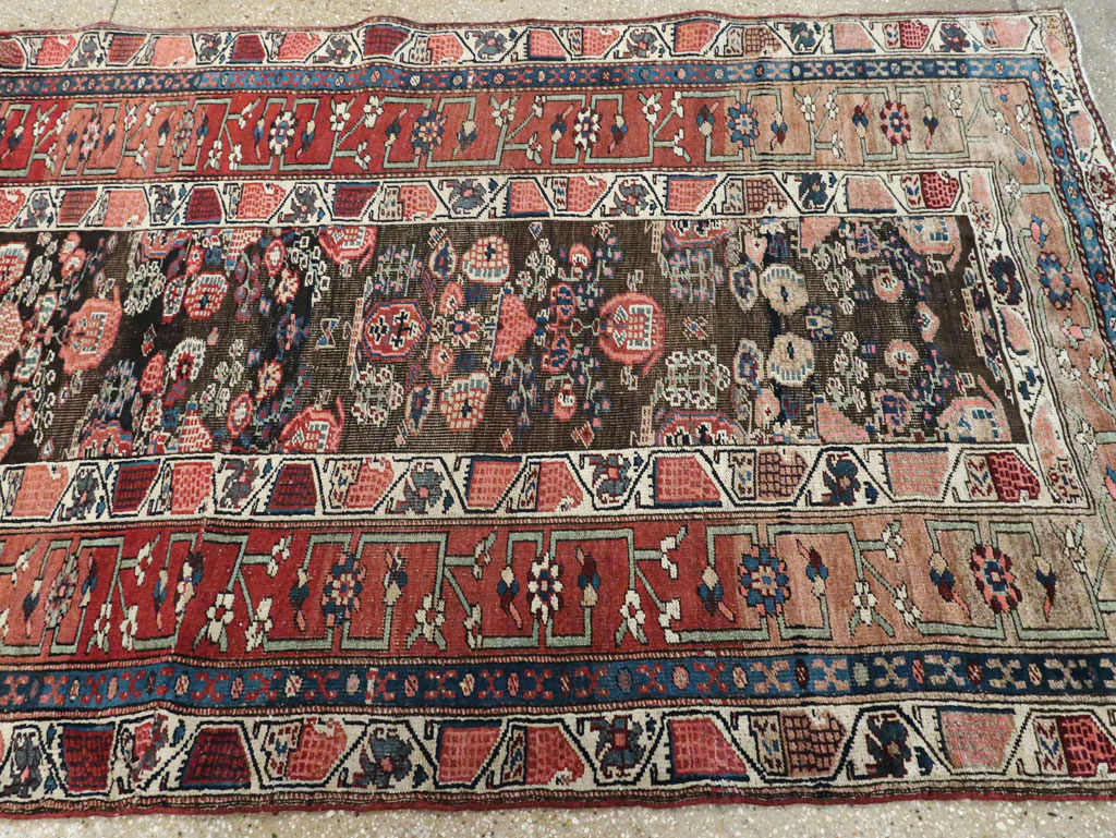 Antique Persian Bidjar Wide Gallery Runner, No.12607 - Galerie Shabab