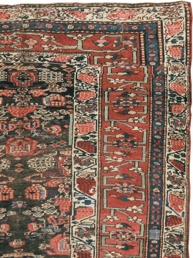 Antique Persian Bidjar Wide Gallery Runner, No.12607 - Galerie Shabab