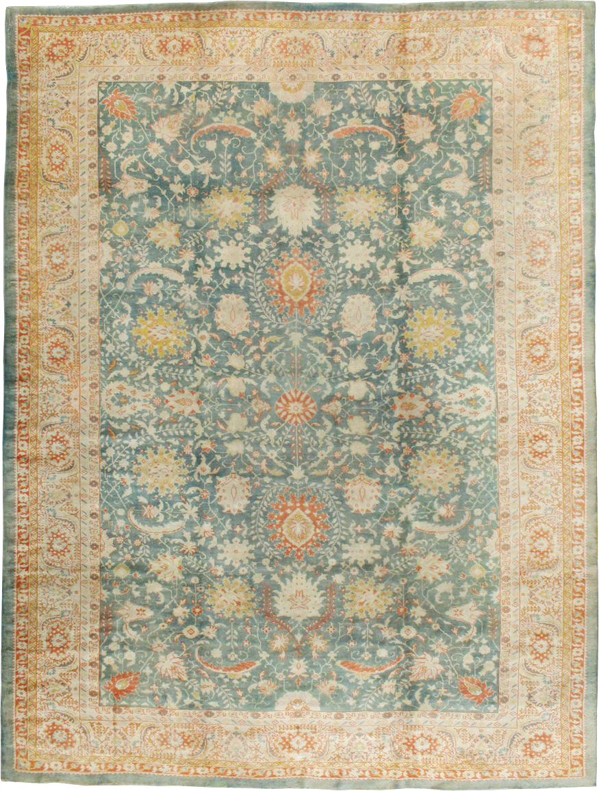 Antique Turkish Oushak Large Room Size Carpet, No.12639 - Galerie Shabab