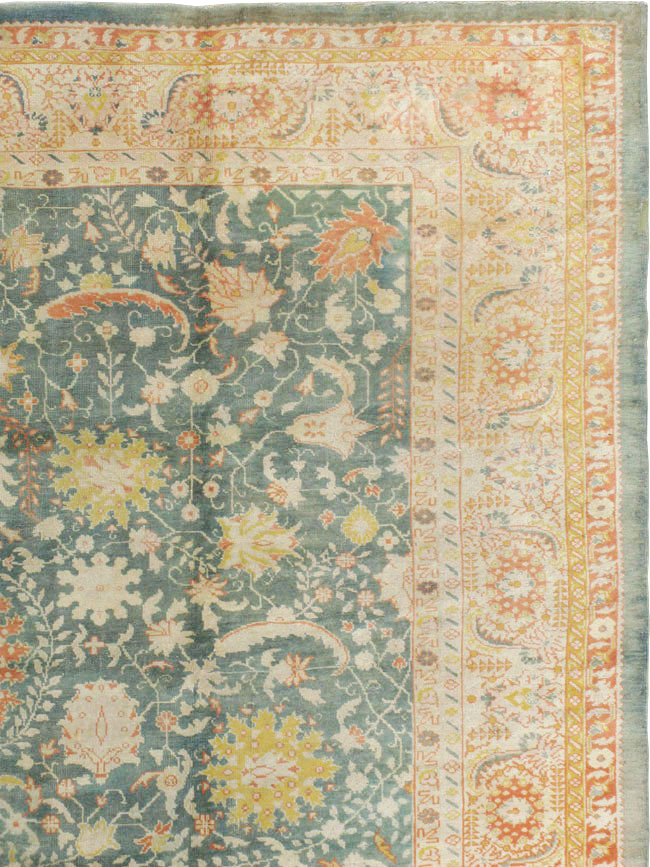 Antique Turkish Oushak Large Room Size Carpet, No.12639 - Galerie Shabab