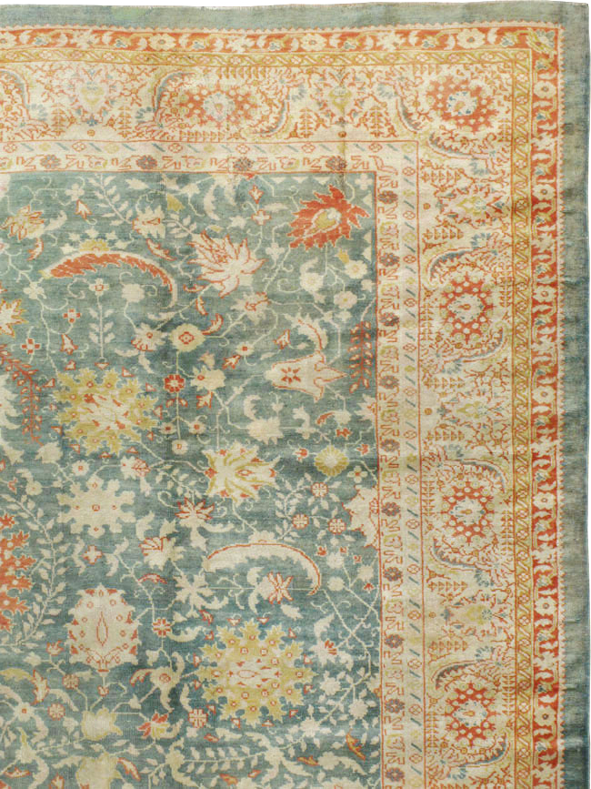 Antique Turkish Oushak Large Room Size Carpet, No.12639 - Galerie Shabab