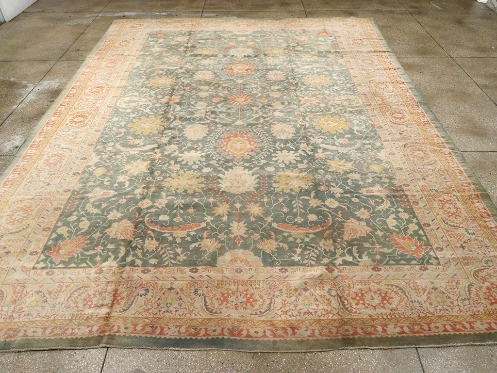 Antique Turkish Oushak Large Room Size Carpet, No.12639 - Galerie Shabab