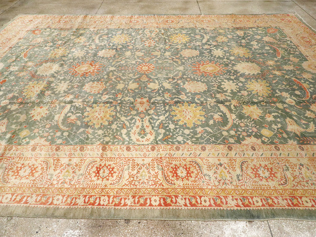 Antique Turkish Oushak Large Room Size Carpet, No.12639 - Galerie Shabab