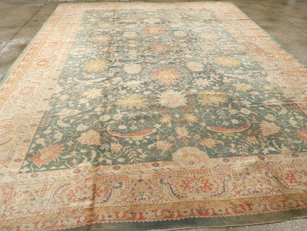 Antique Turkish Oushak Large Room Size Carpet, No.12639 - Galerie Shabab